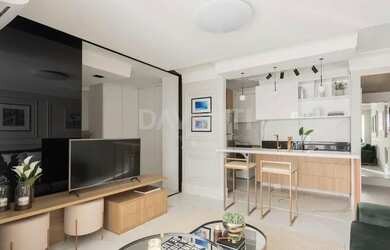 Imagem: O apartamento na cobertura possui 1 Dormitório, 2 Banheiros