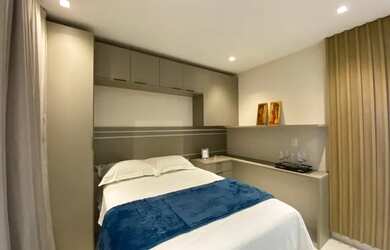 Imagem: O apartamento possui 1 Dormitório, 1 Banheiro, 1 Vaga na garagem