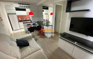 Imagem: O apartamento possui 2 Dormitórios, 1 Banheiro, 1 Vaga na garagem