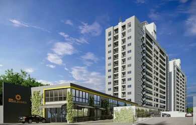 Imagem: O apartamento possui 2 Dormitórios, 1 Banheiro, 1 Vaga na garagem