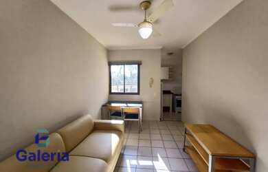 Imagem: O apartamento possui 1 Dormitório, 1 Banheiro, 1 Vaga na garagem