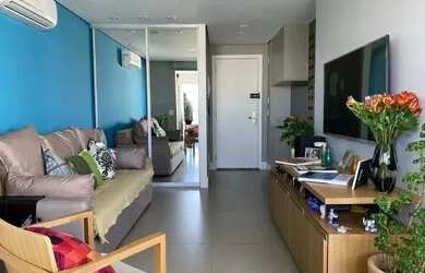 Imagem: O apartamento possui 1 Dormitório, 1 Banheiro, 1 Vaga na garagem