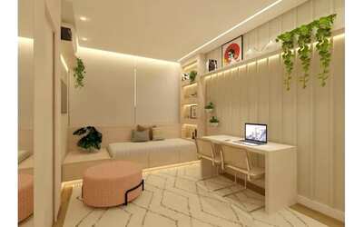 Imagem: O apartamento possui 1 Dormitório, 1 Banheiro e 25m² de Área