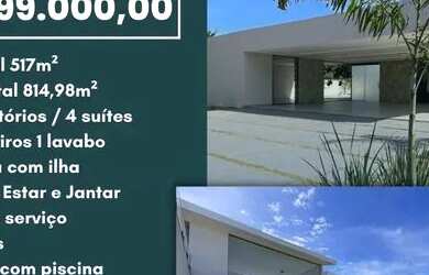 Imagem: A casa em condomínio possui 4 Dormitórios, 5 Banheiros, 4