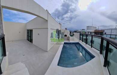 Imagem: O apartamento na cobertura possui 4 Dormitórios, 5 Banheiros