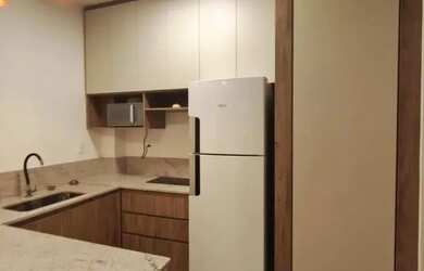 Imagem: O apartamento possui 1 Dormitório, 1 Banheiro, 1 Vaga na garagem