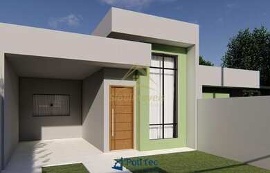 Imagem: A casa possui 3 Dormitórios, 2 Banheiros, 1 Vaga na garagem