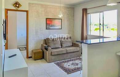 Imagem: O apartamento possui 1 Dormitório, 1 Banheiro, 1 Vaga na garagem