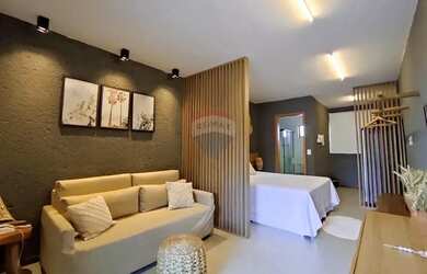 Imagem: O apartamento possui 1 Dormitório, 1 Banheiro, 1 Vaga na garagem