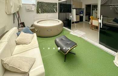 Imagem: O apartamento possui 1 Dormitório, 1 Banheiro, 1 Vaga na garagem