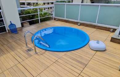 Imagem: O apartamento na cobertura possui 3 Dormitórios, 5 Banheiros