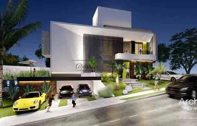 Imagem: A casa em condomínio possui 4 Dormitórios, 5 Banheiros, 4