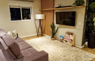 Imagem: O apartamento na cobertura possui 3 Dormitórios, 4 Banheiros