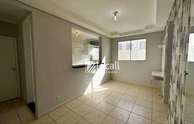 Imagem: O apartamento possui 2 Dormitórios, 1 Banheiro, 1 Vaga na garagem