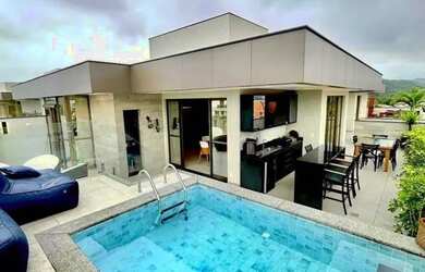 Imagem: O apartamento na cobertura possui 4 Dormitórios, 5 Banheiros