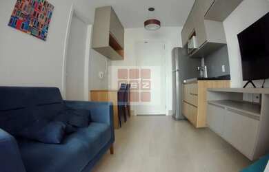 Imagem: O apartamento possui 1 Dormitório, 1 Banheiro, 1 Vaga na garagem