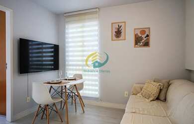 Imagem: O apartamento possui 2 Dormitórios, 1 Banheiro, 1 Vaga na garagem