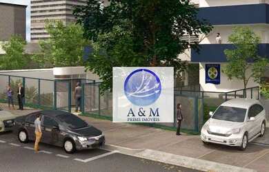 Imagem: O apartamento possui 1 Dormitório, 1 Banheiro, 1 Vaga na garagem