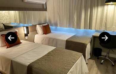 Imagem: O apartamento possui 1 Dormitório, 1 Banheiro, 1 Vaga na garagem