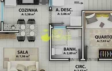 Imagem 15: Casa 2 quartos COM SUÍTE, 54m2, Roma -- Volta Redonda/RJ