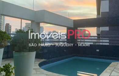 Imagem: O apartamento na cobertura possui 3 Dormitórios, 5 Banheiros