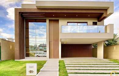 Imagem: A casa em condomínio possui 5 Dormitórios, 5 Banheiros, 4