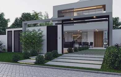 Imagem: A casa em condomínio possui 4 Dormitórios, 5 Banheiros, 4