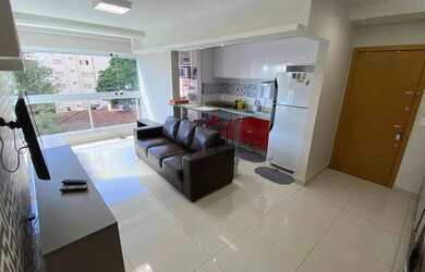 Imagem: O apartamento possui 1 Dormitório, 1 Banheiro, 1 Vaga na garagem