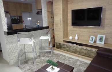 Imagem: O apartamento possui 1 Dormitório, 1 Banheiro, 1 Vaga na garagem