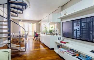 Imagem: O apartamento na cobertura possui 2 Dormitórios, 1 Banheiro