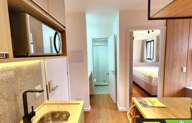 Imagem 8: Apartamento 1 quarto com ar condicionado, muito bem mobiliado e com internet