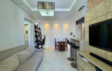 Imagem: O apartamento possui 1 Dormitório, 1 Banheiro, 1 Vaga na garagem