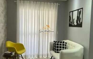 Imagem: O apartamento possui 2 Dormitórios, 1 Banheiro, 1 Vaga na garagem