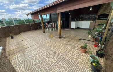 Imagem: O apartamento na cobertura possui 4 Dormitórios, 3 Banheiros