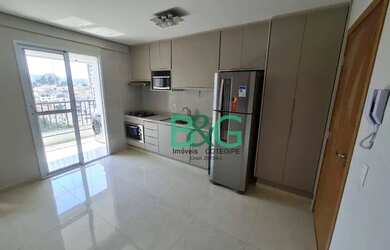 Imagem: O apartamento possui 1 Dormitório, 1 Banheiro, 1 Vaga na garagem