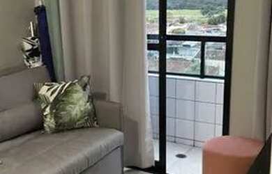 Imagem: O apartamento possui 1 Dormitório, 1 Banheiro, 1 Vaga na garagem