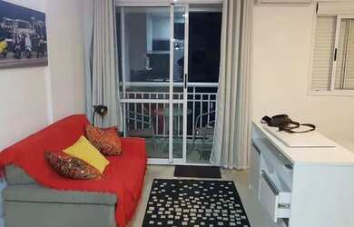 Imagem: O apartamento possui 1 Dormitório, 1 Banheiro, 1 Vaga na garagem