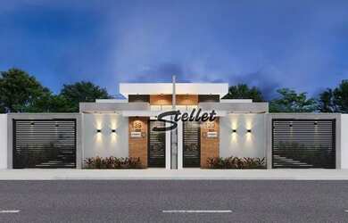 Imagem: A casa possui 3 Dormitórios, 2 Banheiros, 3 Vagas na garagem