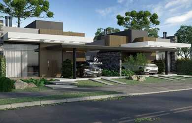 Imagem: A casa possui 3 Dormitórios, 1 Banheiro, 2 Vagas na garagem