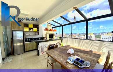 Imagem: O apartamento na cobertura possui 4 Dormitórios, 5 Banheiros