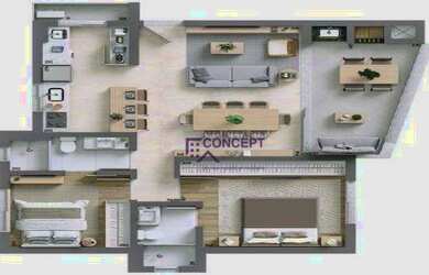 Imagem 4: Apartamento à venda, 88 m² por R$ 975.569,00 - Água Verde - Curitiba/PR