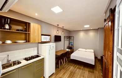 Imagem: O apartamento possui 1 Dormitório, Imóvel mobiliado e está