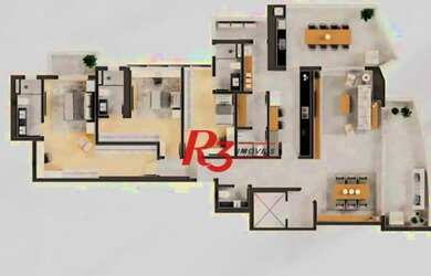 Imagem 2: Apartamento à venda, 227 m² por R$ 4.999.000,00 - Ponta da Praia - Santos/SP