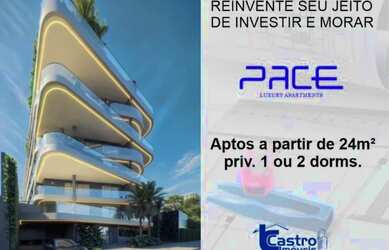 Imagem: O studio possui 1 Dormitório, 1 Banheiro, 35m² de Área e