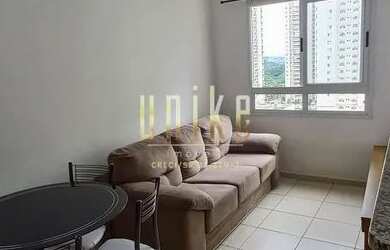 Imagem: O apartamento possui 1 Dormitório, 1 Banheiro, 1 Vaga na garagem