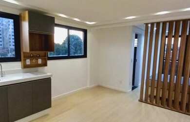 Imagem: O apartamento possui 1 Dormitório, 1 Banheiro, 1 Vaga na garagem