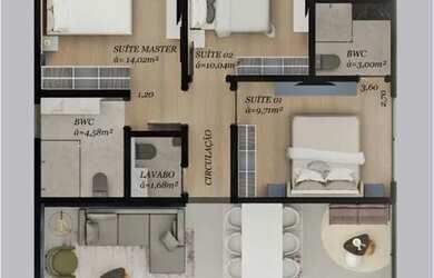 Imagem 16: Lançamento Apartamento 3 Dormitórios 3 suítes no Centro de Pomerode