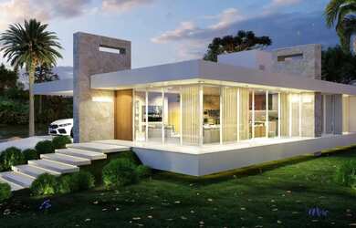 Imagem: A casa possui 3 Dormitórios, 1 Banheiro, 2 Vagas na garagem