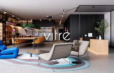 Imagem: O apartamento possui 1 Dormitório, 1 Banheiro, 1 Vaga na garagem