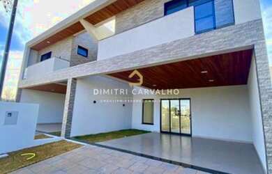 Imagem: A casa em condomínio possui 4 Dormitórios, 4 Banheiros, 2